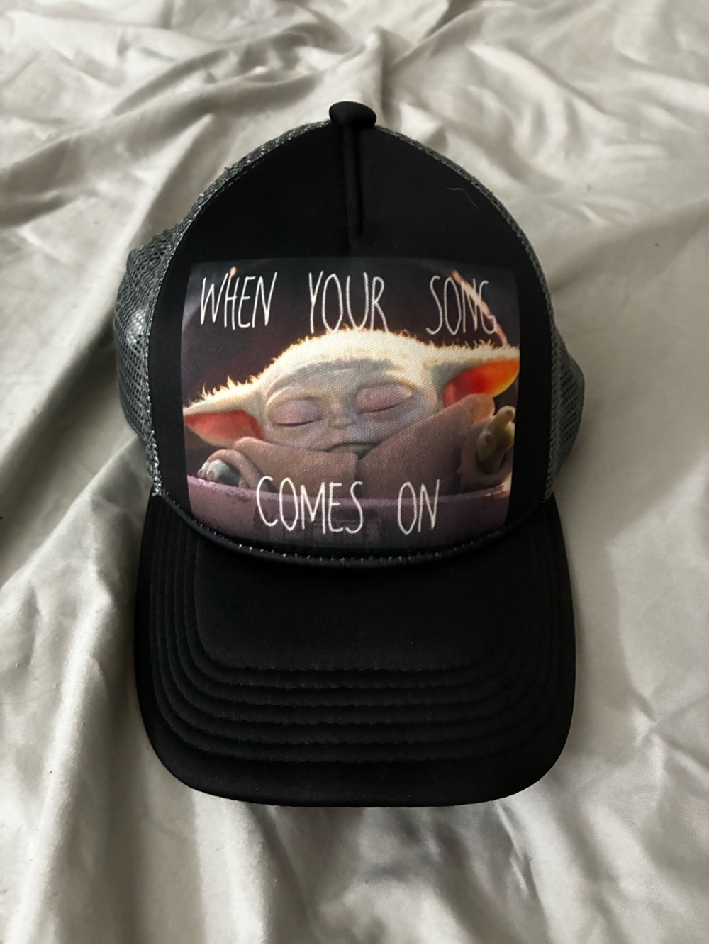 Yoda Meme Hat “When Your Song Comes On” Star Wars Snapback Hat